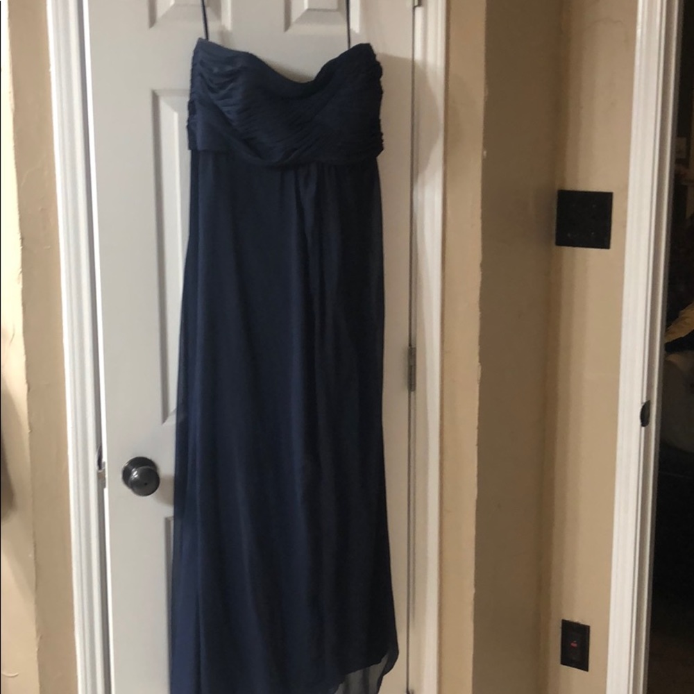 Navy Chiffon David’s Bridal Bridesmaid Dress